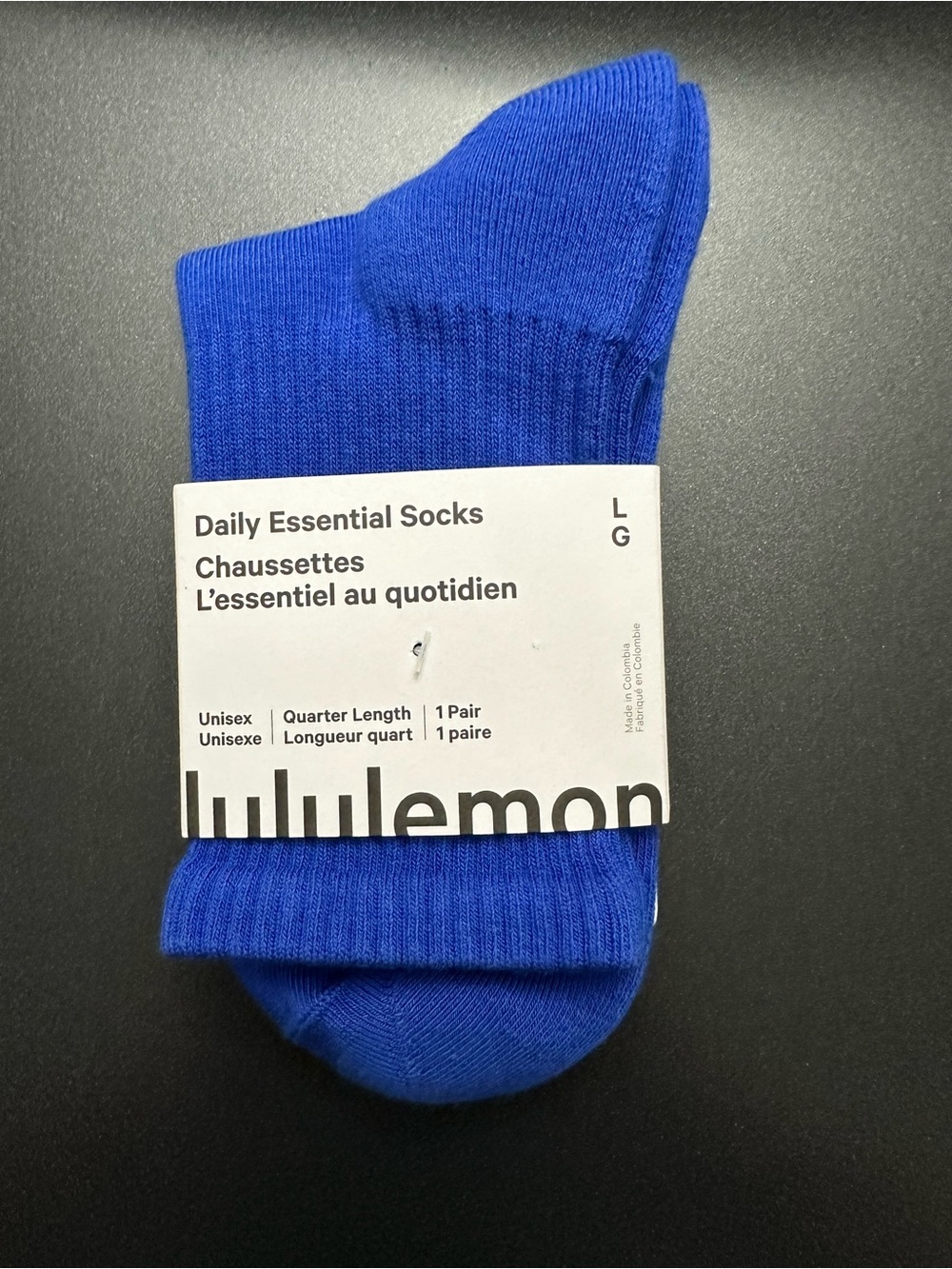 Lululemon Daily Essential Socks Quarter Length Blue